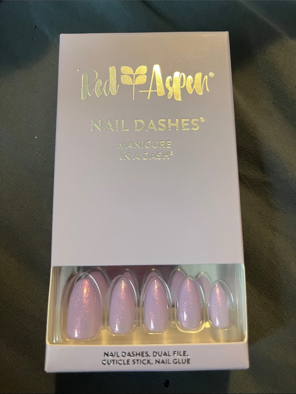 Red Aspen Shimmer Press-On Nail Dashes — Funnel Cake Frenzy, Flynn